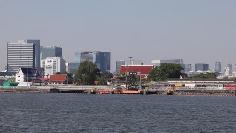 time-lapse of urban waterfront development