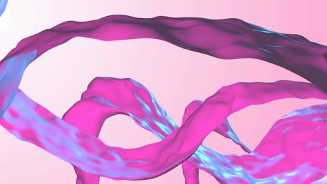 Abstract pink and blue pastel liquid waves animation. Seamless loop.