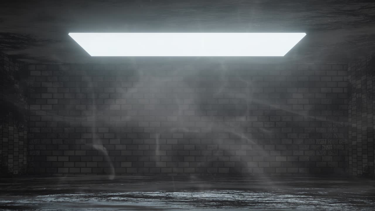 빈 방 스튜디오에 빛을 비추고 있습니다.