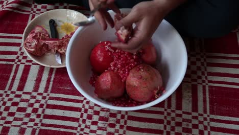 Pomegranate-seeds-On-the-old-porch