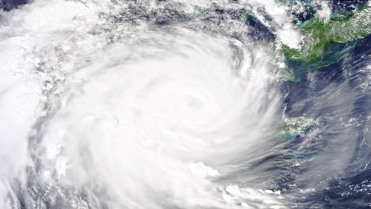 Satellite image of a hurricane