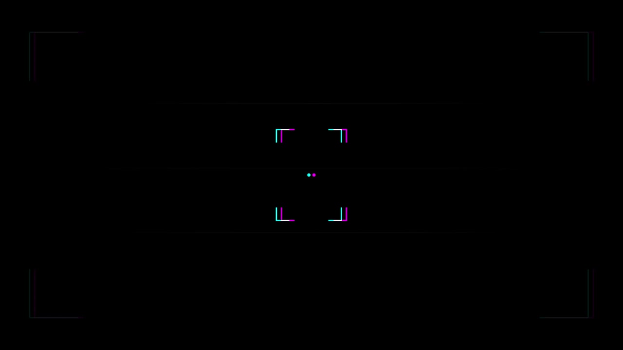 Digitalkamera-Sucher-Overlay mit Glitch-Effekten