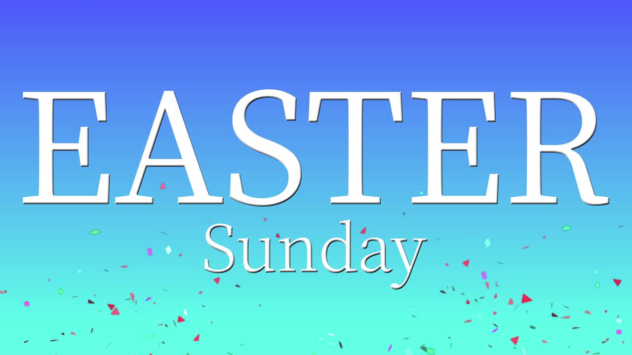 부활절 일요일 이벤트 텍스트 애니메이션 모션 그래픽