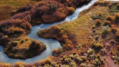 serpentine river in capitol reef national park, utah in usa