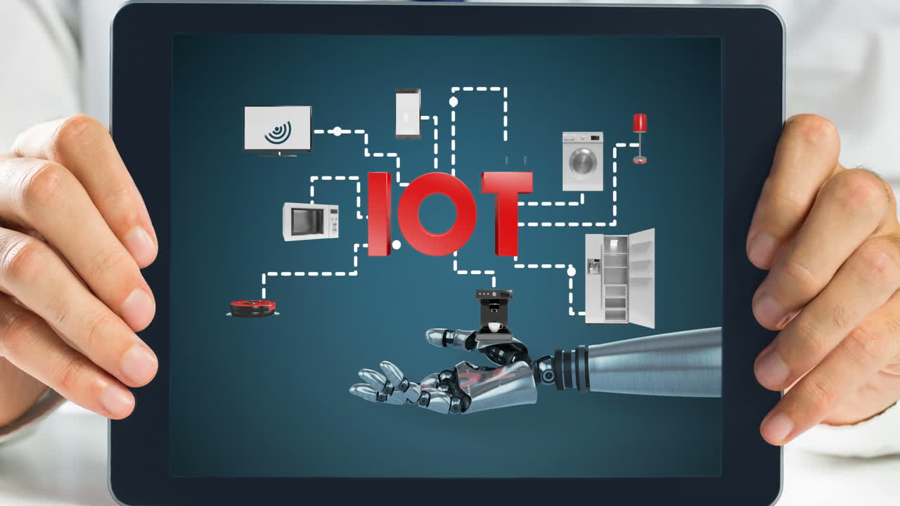 Digital Tablet showing robot