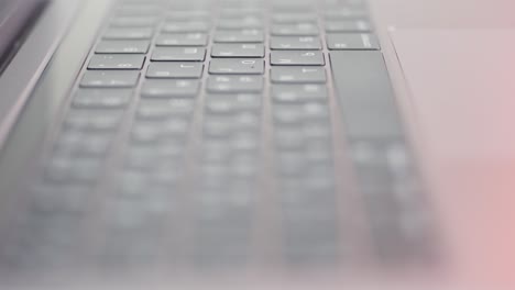 close-up view of a laptop keyboard