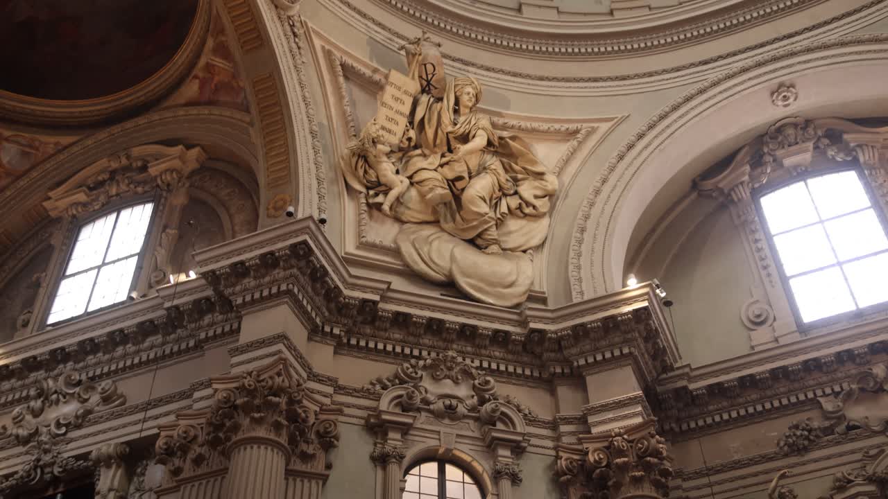 Intricate Sculptures and Architecture Inside a Church