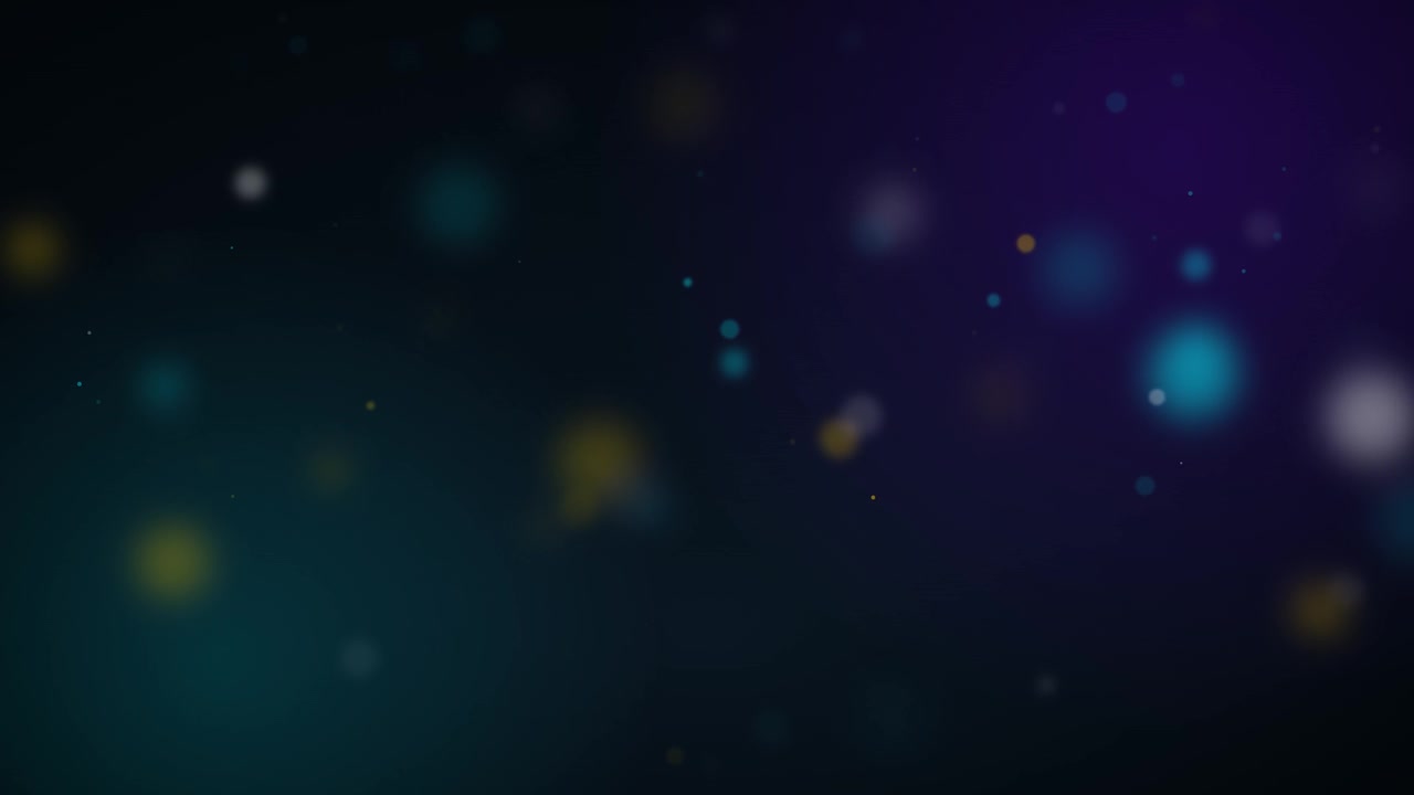 Abstract Background with Floating Glowing Particles and Bokeh Effect