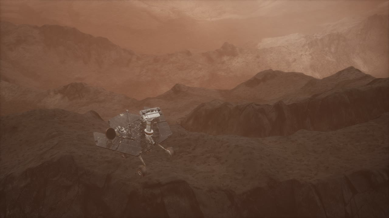 Opportunity Mars utforsker overflaten av den røde planeten.