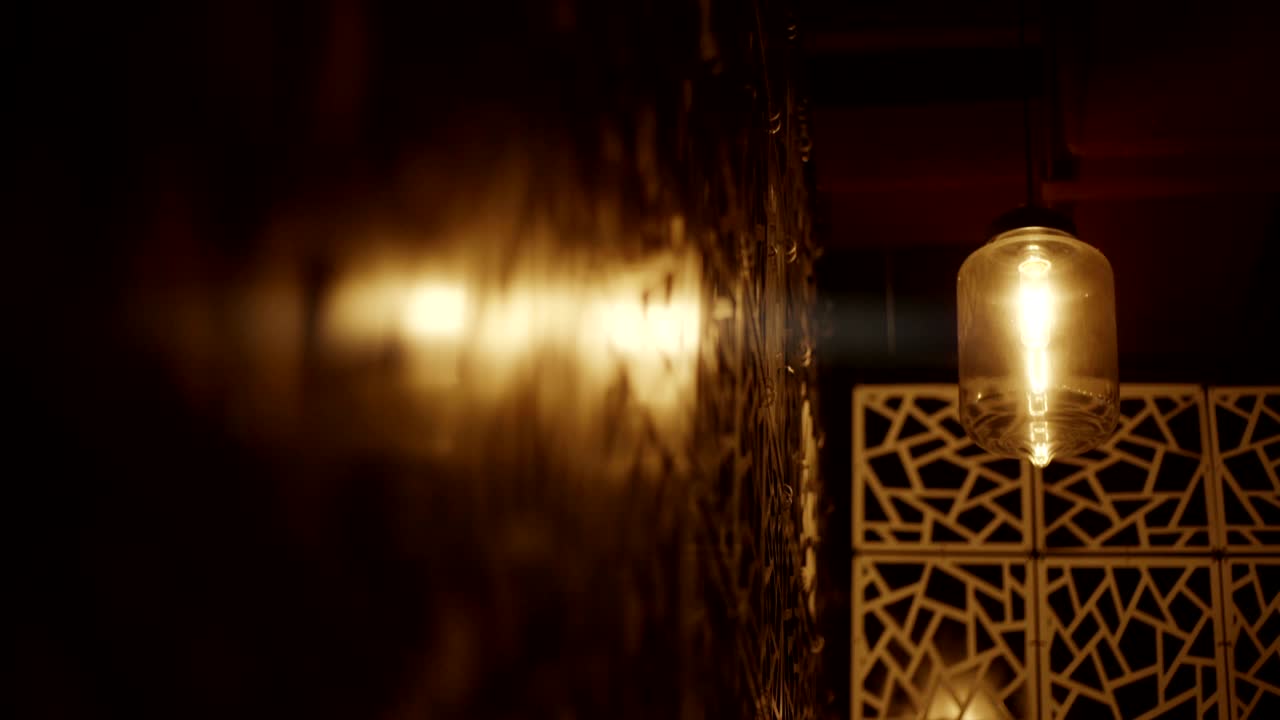 레트로 전구 조명 시리즈 - 벽과 함께 조명