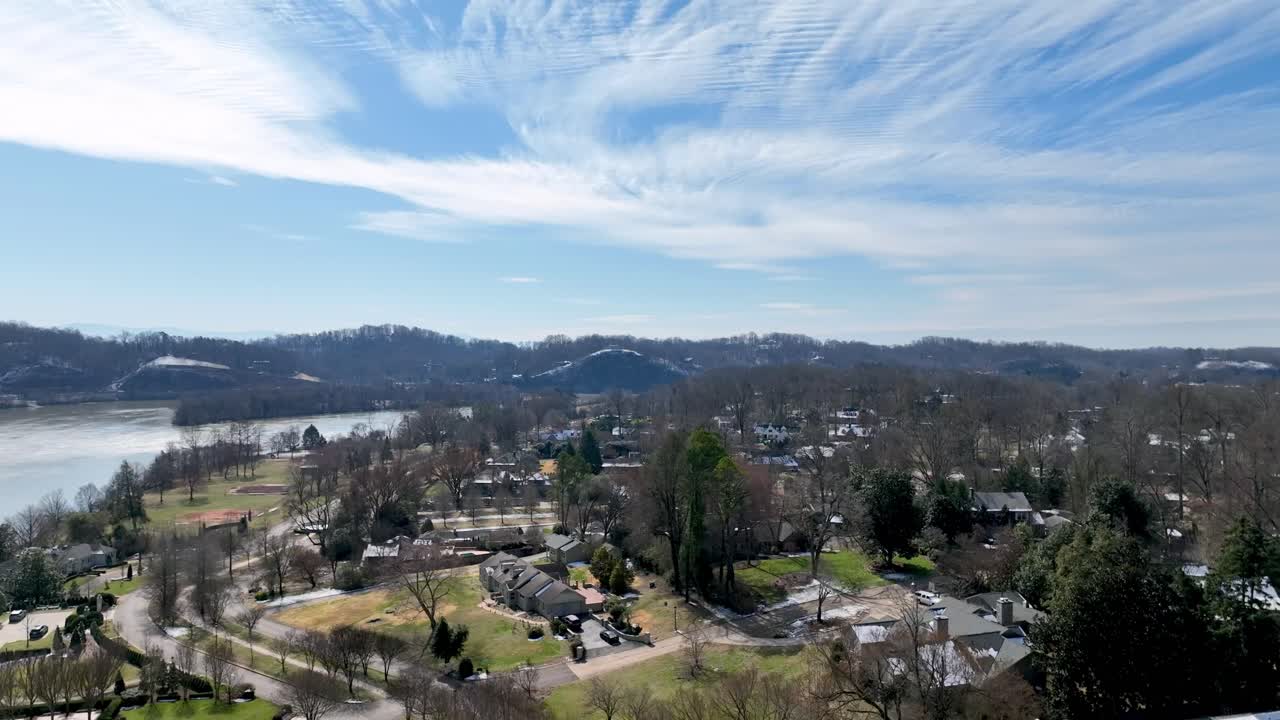sequoyah hills neighborhood in knoxville tennessee aerial