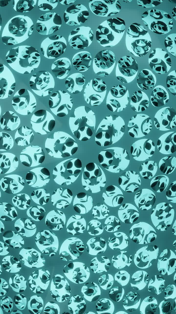 Teal Abstract Floral Pattern