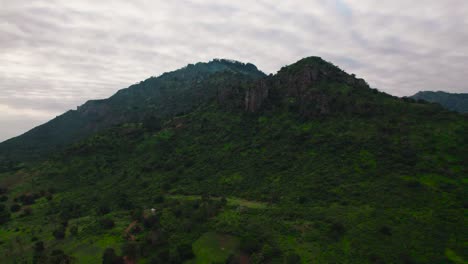 a foggy mountain along a highway in tanga