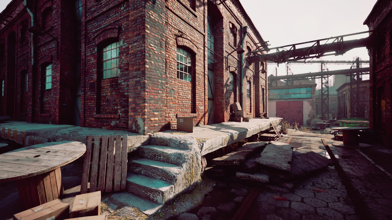 버려진 산업 공장 지역 그리고  ⁇ 은 하늘