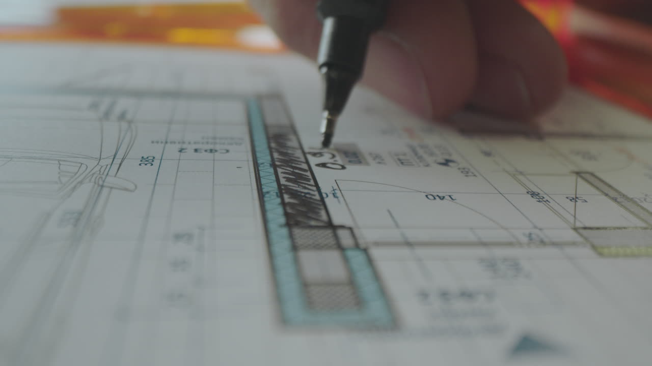 Hand-drawn Architectural Blueprint