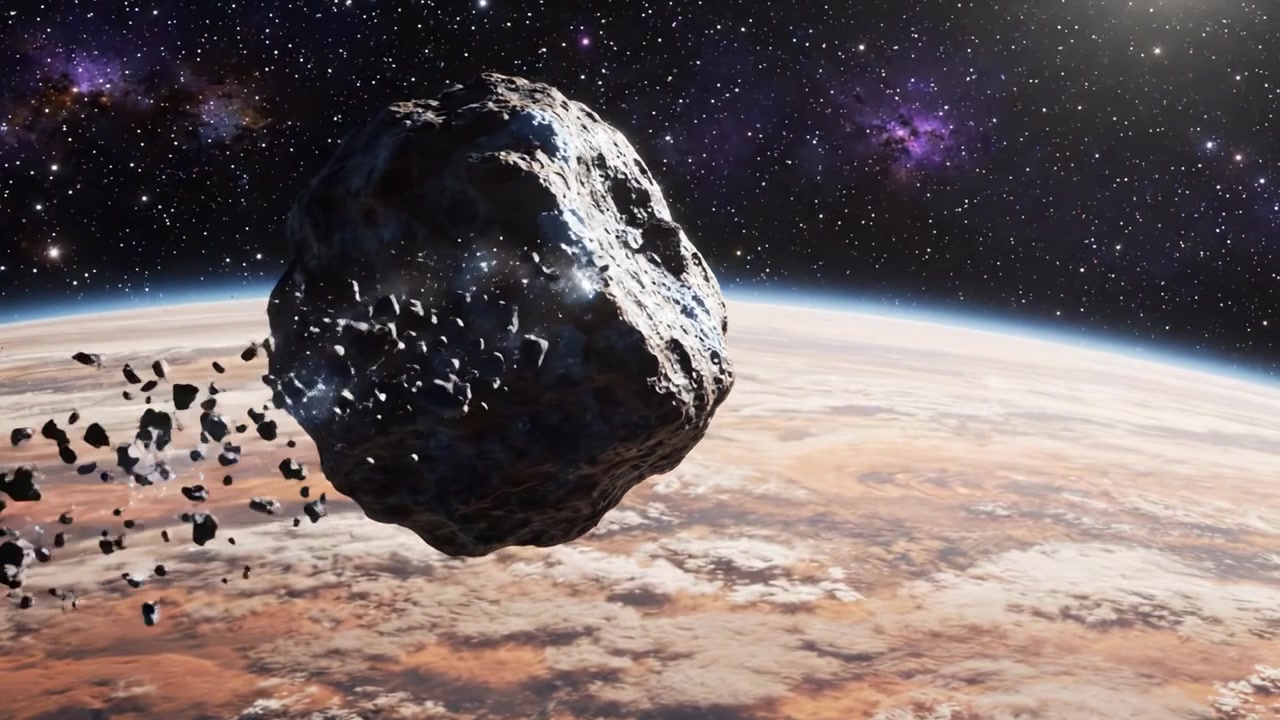 Dynaaminen kohtaaminen asteroidin kanssa ulkoavaruudessa: Tutkitaan kosmisten kappaleiden kartoittamattomia alueita ja niiden kiehtovaa liikettä taivaallisella kankaalla.