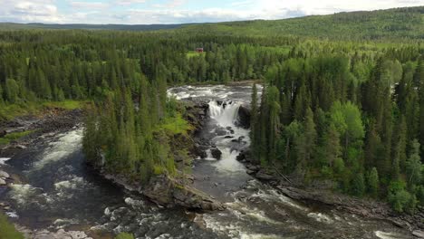 ristafallet waterfall in the western part of jamtland is listed as one of the most beautiful waterfalls in sweden.