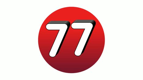 3D-Number-77-seventy-seven-sign-symbol-animation-motion-graphics-icon-on-red-sphere-on-white-background,cartoon-video-number-for-video-elements