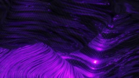 abstract purple and black flowing metallic texture with wavy surface. futuristic luxury and material design concept. design for wallpaper, banner, poster, header,