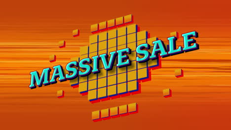 massive sale graphic on squares