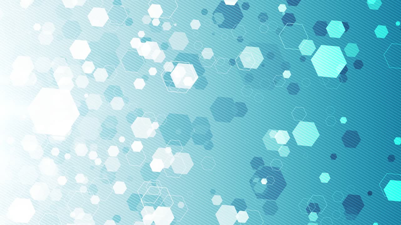 육각형 기하학 루프 애니메이션, 미래의 배경, 벌, 육각형 디지털 요소, 기술, 다각형 디자인