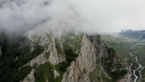 misty mountain peaks