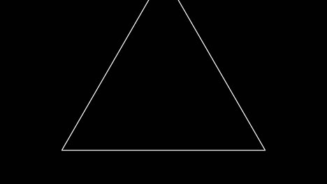 Black background and multiple moving triangles, Zoom in and out repeatedly