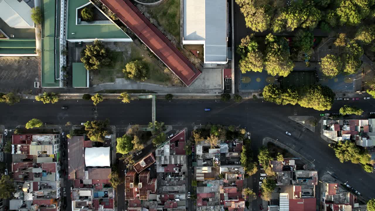 colpo di drone dell'antica prigione di lecumberri a città del messico