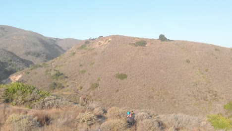 solo female hiking through santa cruz island mountain