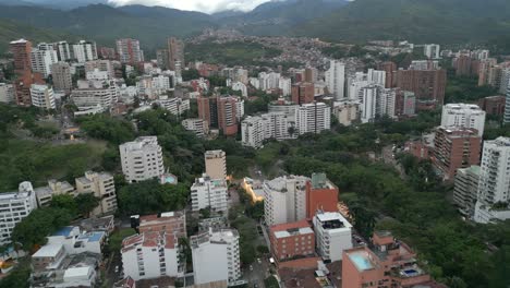 Aerial-View-of-Western-Cali,-Santa-Teresita-Neighborhood,-Colombia