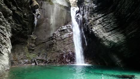 kozjak waterfall in slovenia, europe