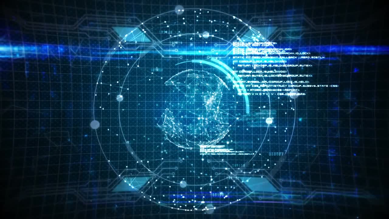 globo digital siendo analizado por computadora