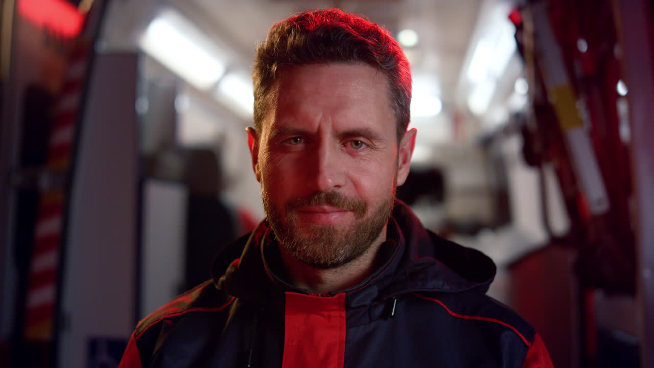 Smiling medical worker looking at camera