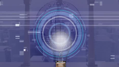 animation of scope scanning over interference and globe