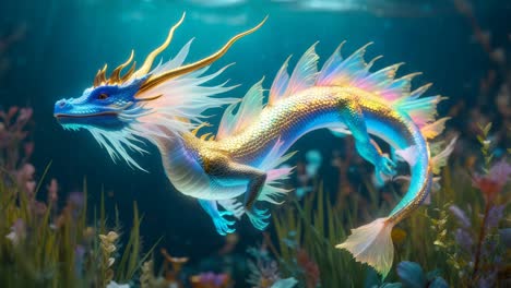 beautiful underwater dragon