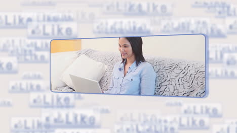 mujer que usa las redes sociales