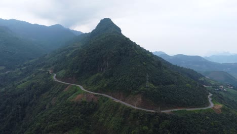 cinematic, parallax footage of the start of the ha giang loop, vietnam