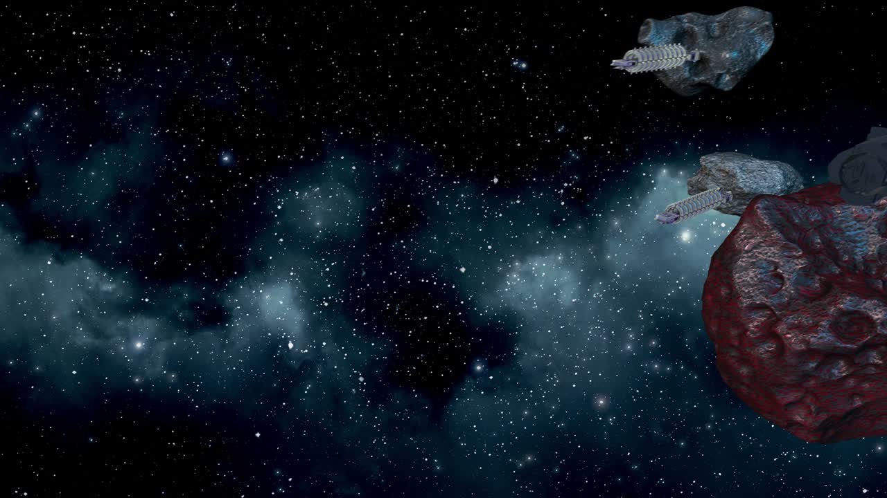 transporte de asteroides espaciales de carga