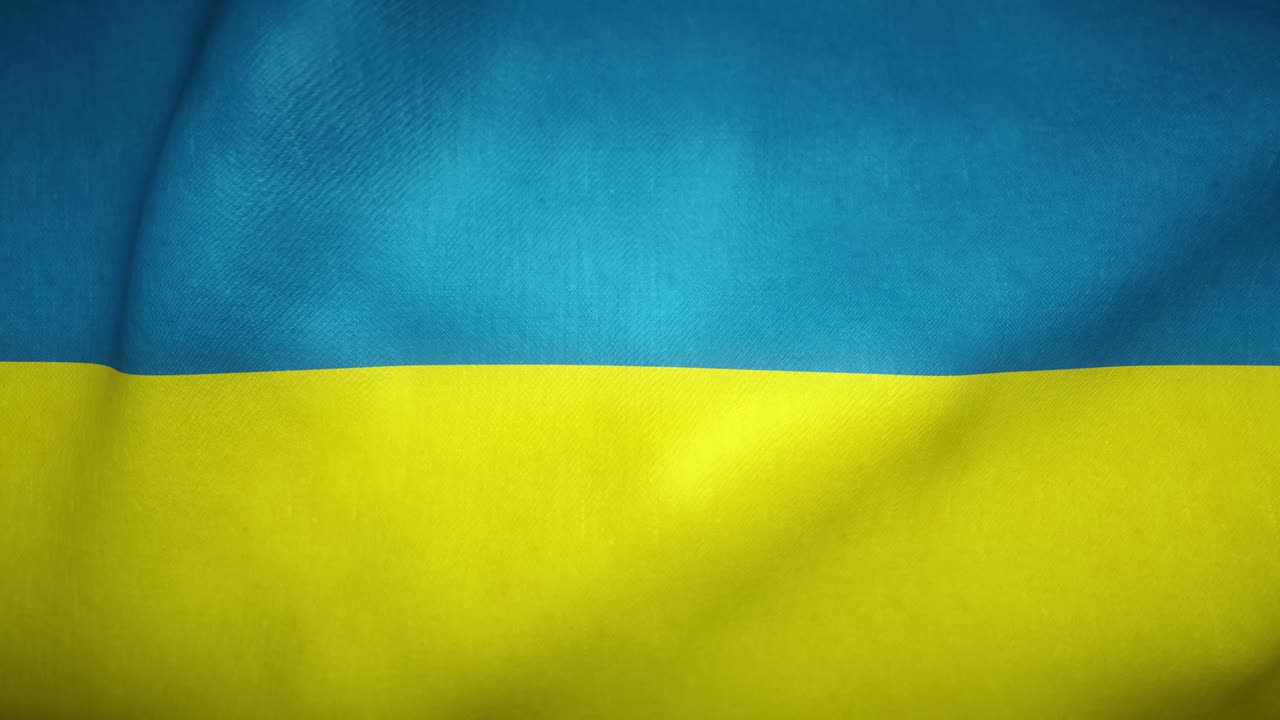 bandiera dell'ucraina sventolata nel vento