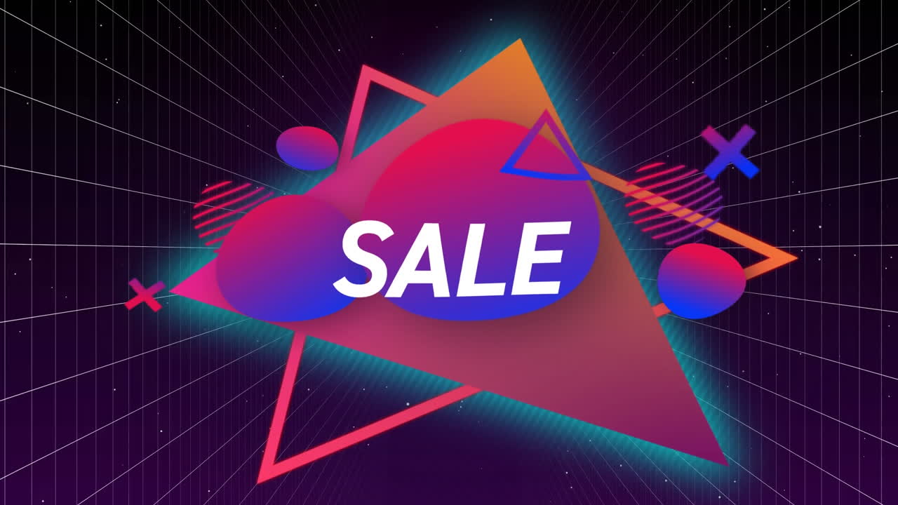 추상적인 모양을 가진 판매 그래픽