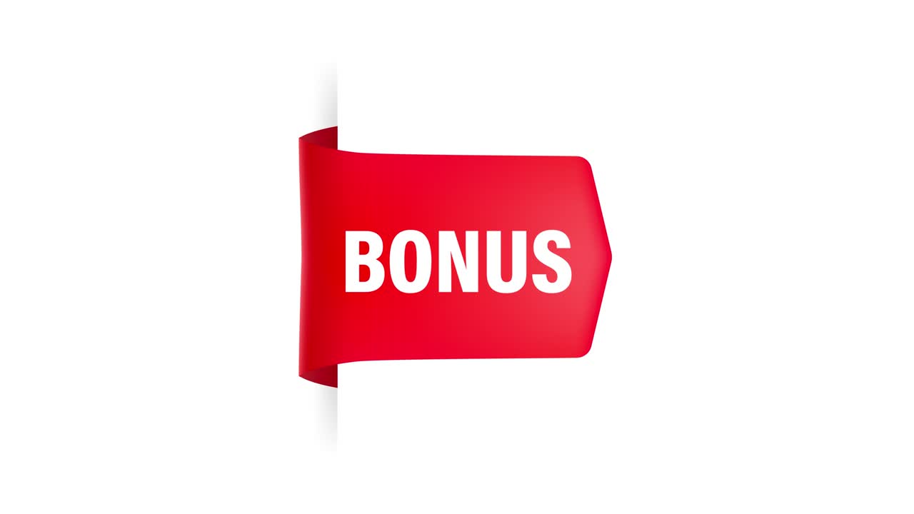 BONUS. Realistisches rotes Band. Produktwerbung. Webdesign. Motion Graphics.