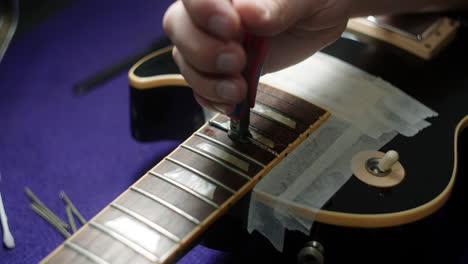 guitar repair in progress