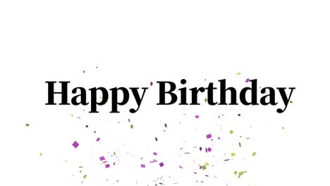 happy birthday text animation motion graphics