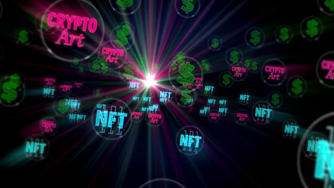 nft 크립토 아트 기호의 원활한 루프