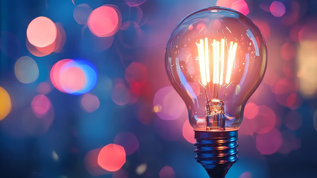 그 안에는 밝은 빛이 있는 전구