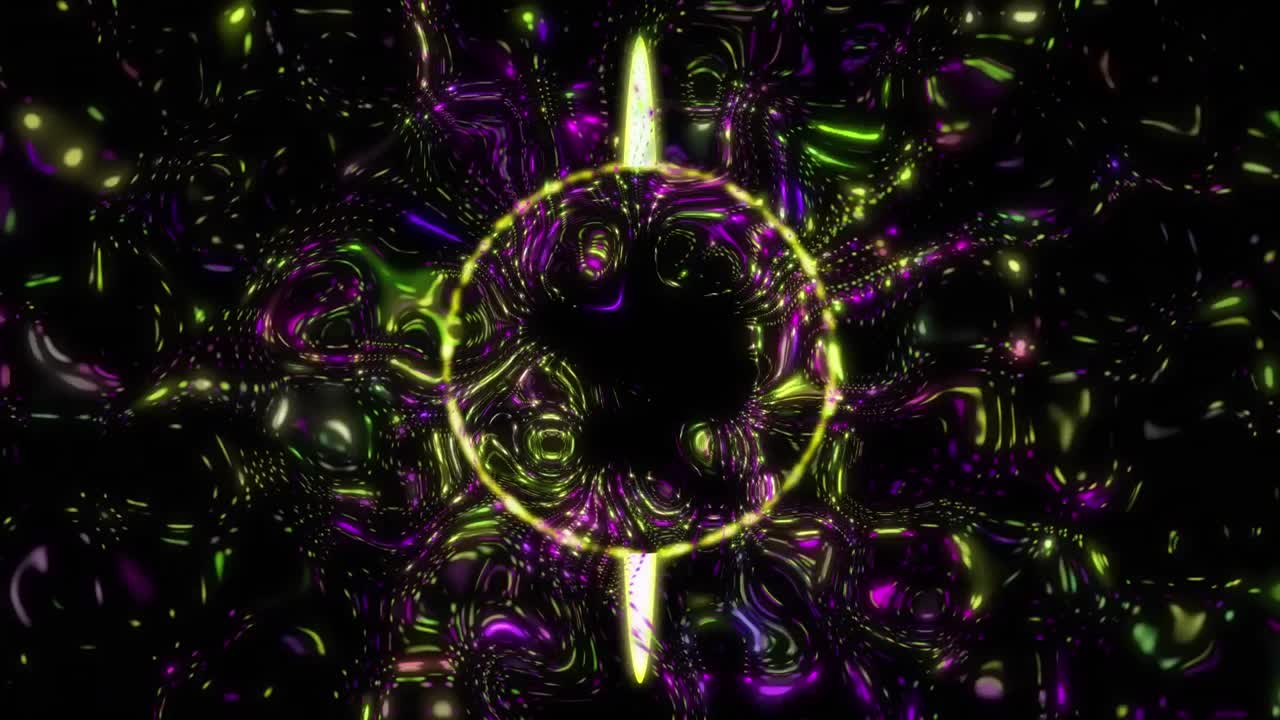 animaciones de formas coloridas líquidas en movimiento sobre un fondo negro
