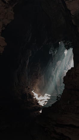 exploring the dark depths of a mysterious cave