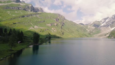mountain lake in summer