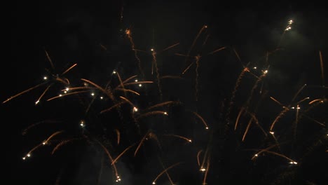 un espectáculo de fuegos artificiales produce un brillo chispeante 1