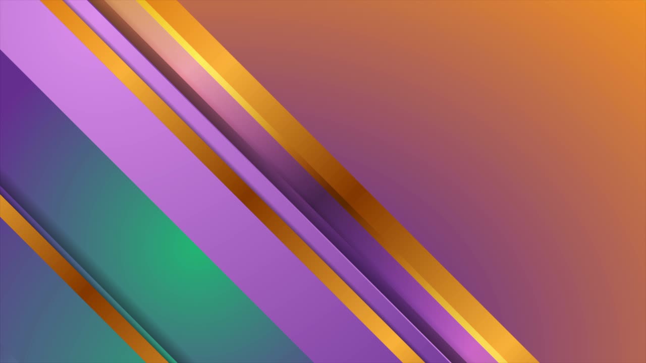 bandas verdes, púrpuras y naranjas fondo de movimiento corporativo abstracto